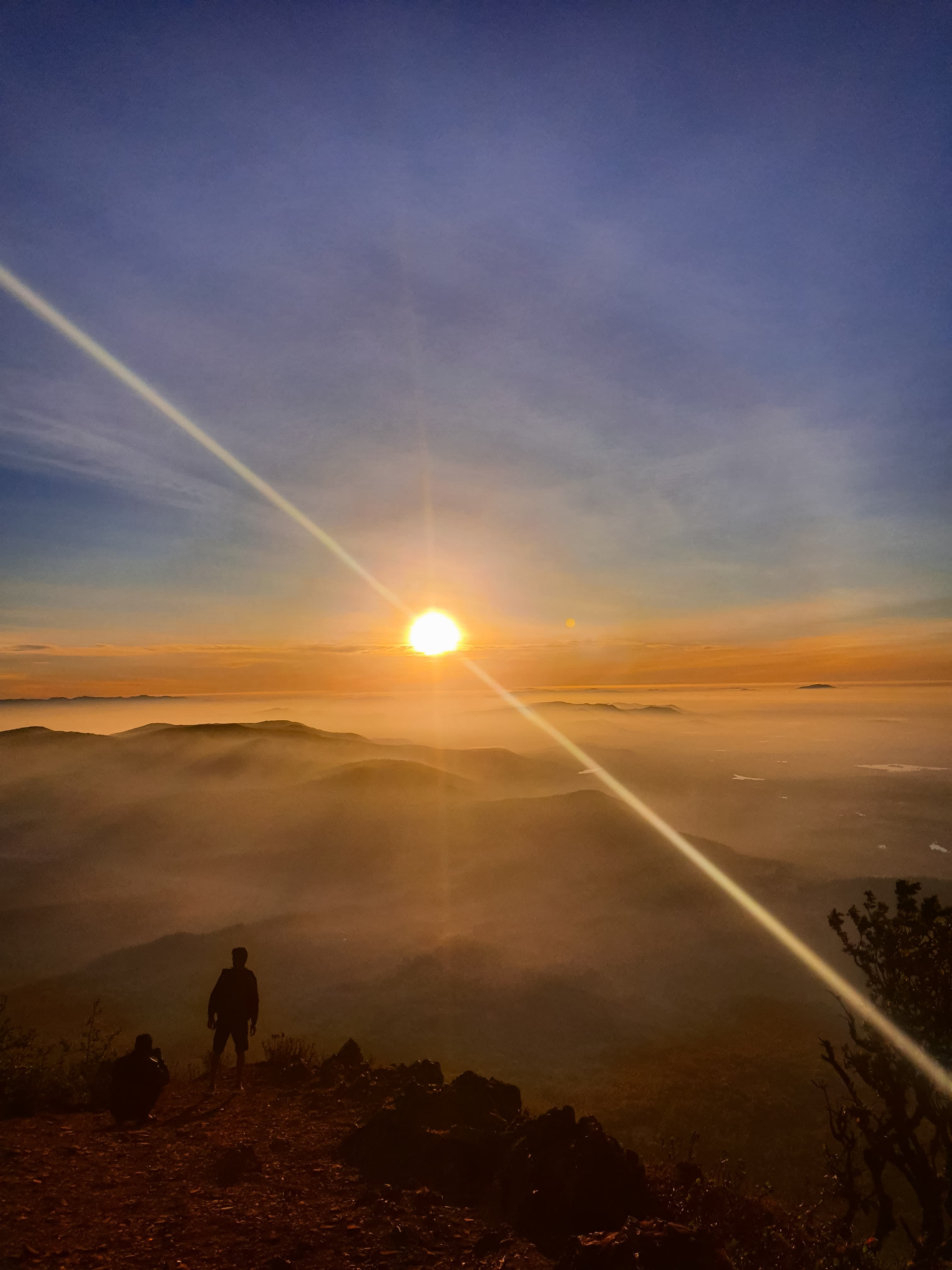 Nature photography of moutain and sun